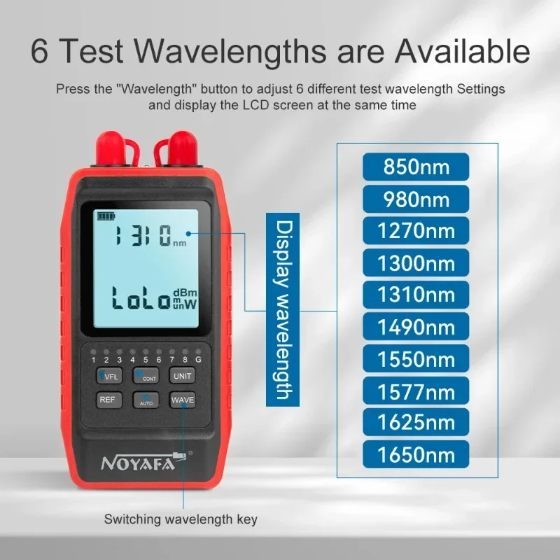 [100% NEW] NOYAFA NF-908S Optical Power Meter Network Cable Tester Visual Fault Locator All-in-One Fiber Optic Cable Testing Too