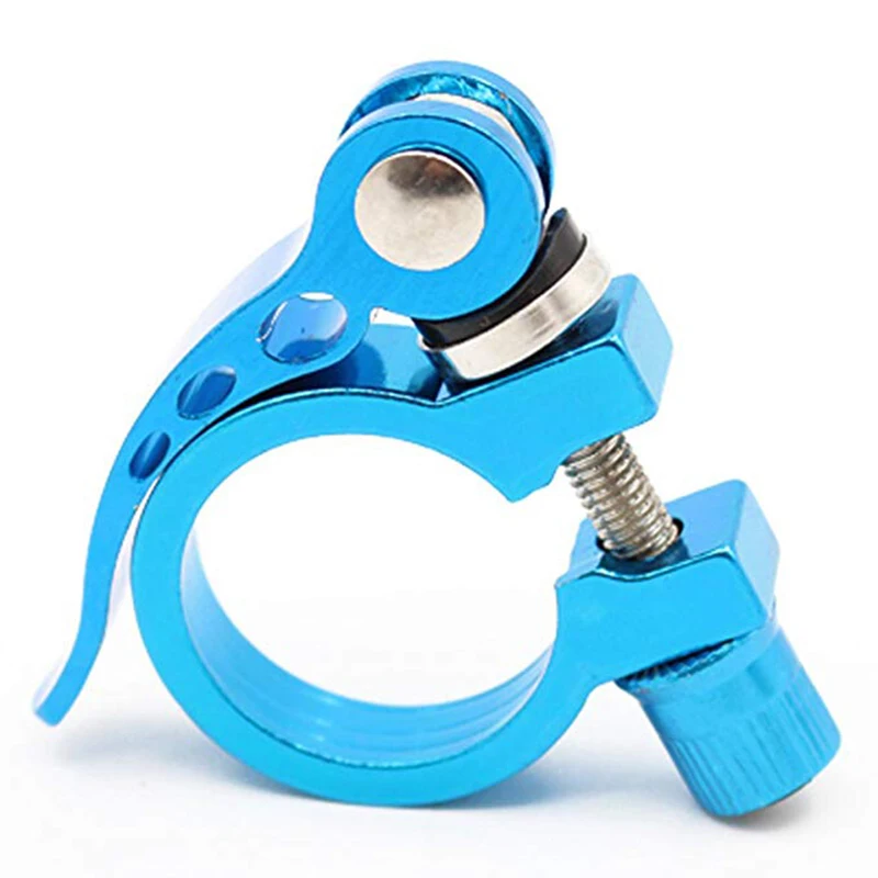 Bike Seat Tube Clamp 28.6/31.8/mm 34.9 Mountain Bike Bicycle Seat Tube Clamp Quick Release Buckle Aluminum Alloy Seat Tube Clamp