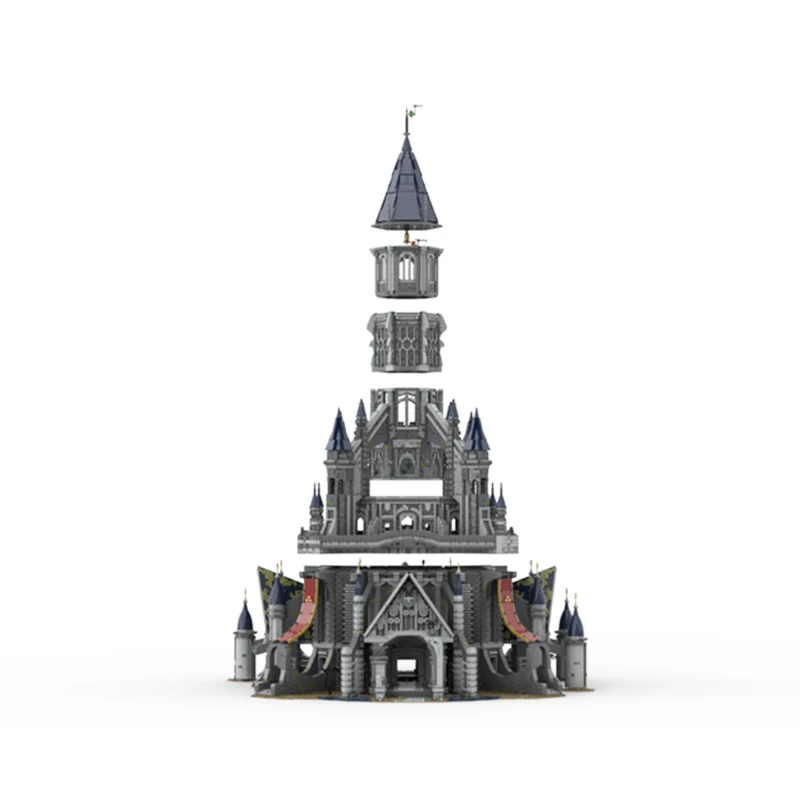 MOC-161243 Classic Game Scene Architecture Hyrule Castle Building Block Kingdom Legend Model Collection Display Brick Toy Gifts