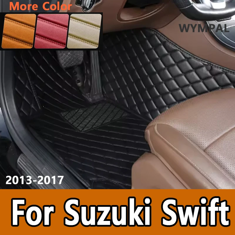 

Luxury Custom Automotive Car Floor Mats For Suzuki Swift 2013 2014 2015 2016 2017 Auto Luxury Leather Men Women Car Mats Full