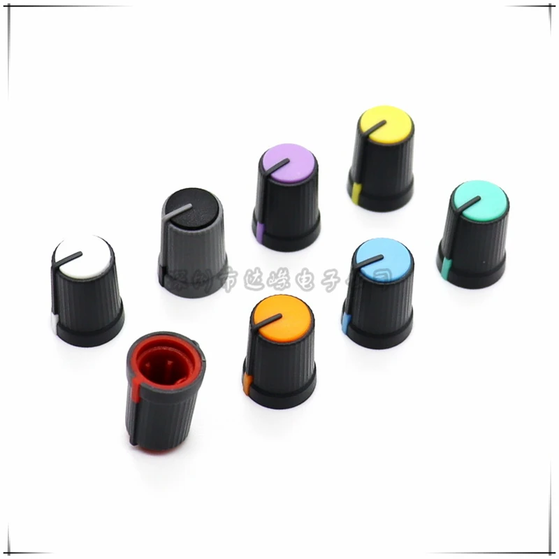 10PCS 12*17MM Plastics Amplifier Volume Knob Potentiometer Encoder Knob Mixer Knob Cap D-Shaped 270° Inner Hole 6mm