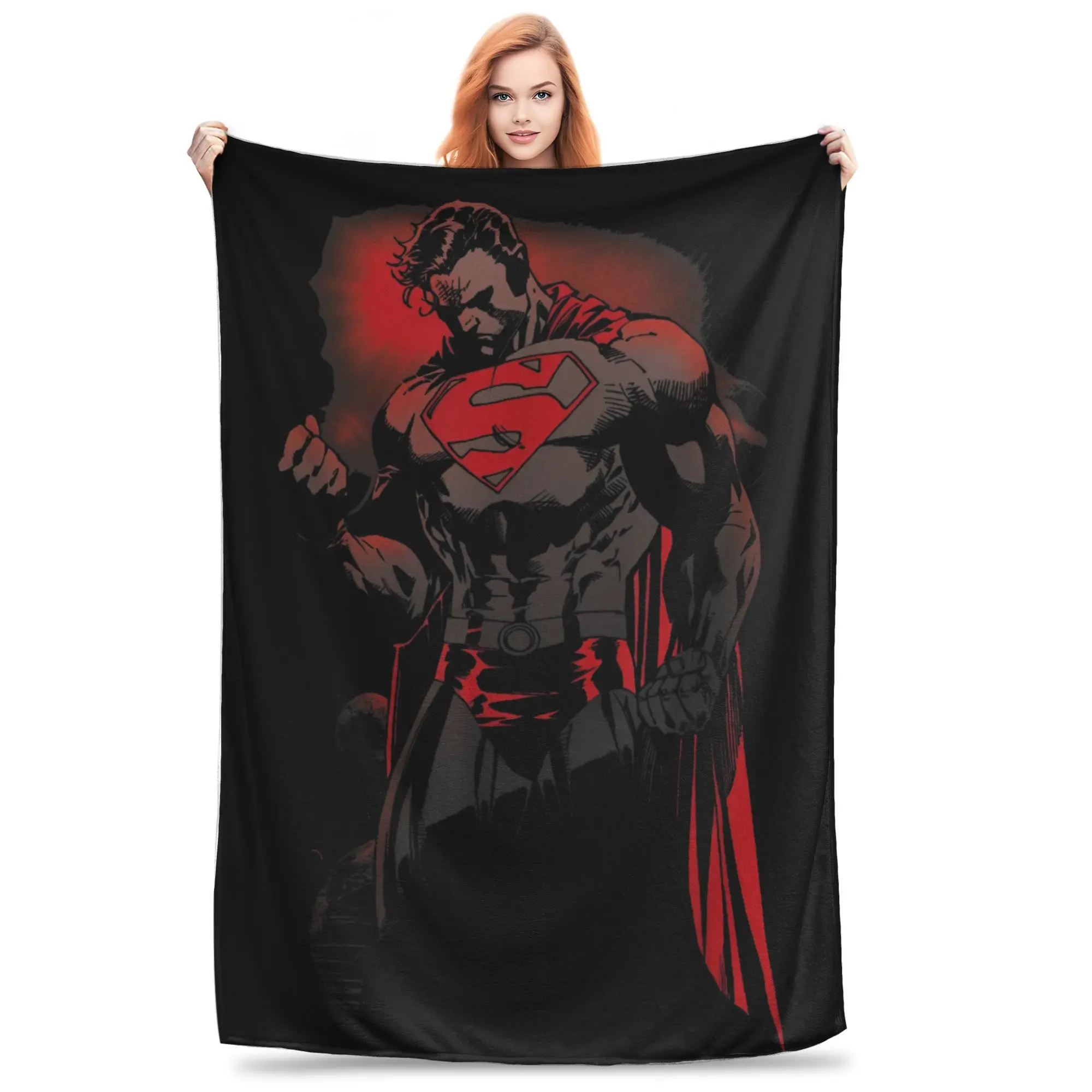 

Одеяла Supermans Red Son, нечеткие одеяла, летние персонализированные легкие покрывала с кондиционером,