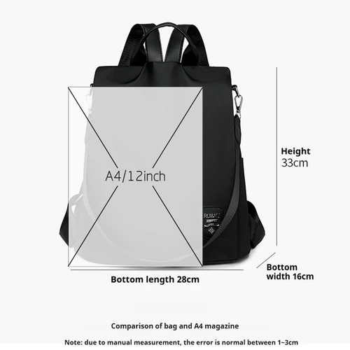 Imagen 2 del producto Mochila antirrobo para mujer: bolso de viaje de moda con correa ajustable para el hombro, mochila de viaje de gran capacidad