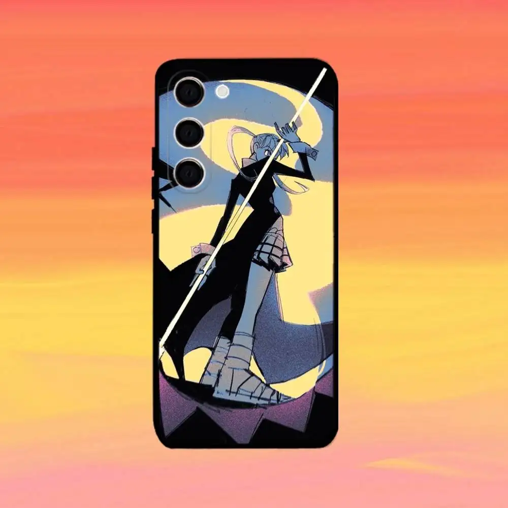 Etui na telefon Anime S-Soul Eater do Samsung Galaxy A73, A72, A71, A70, A53, A52, A51, inne modele, miękki czarny pokrowiec