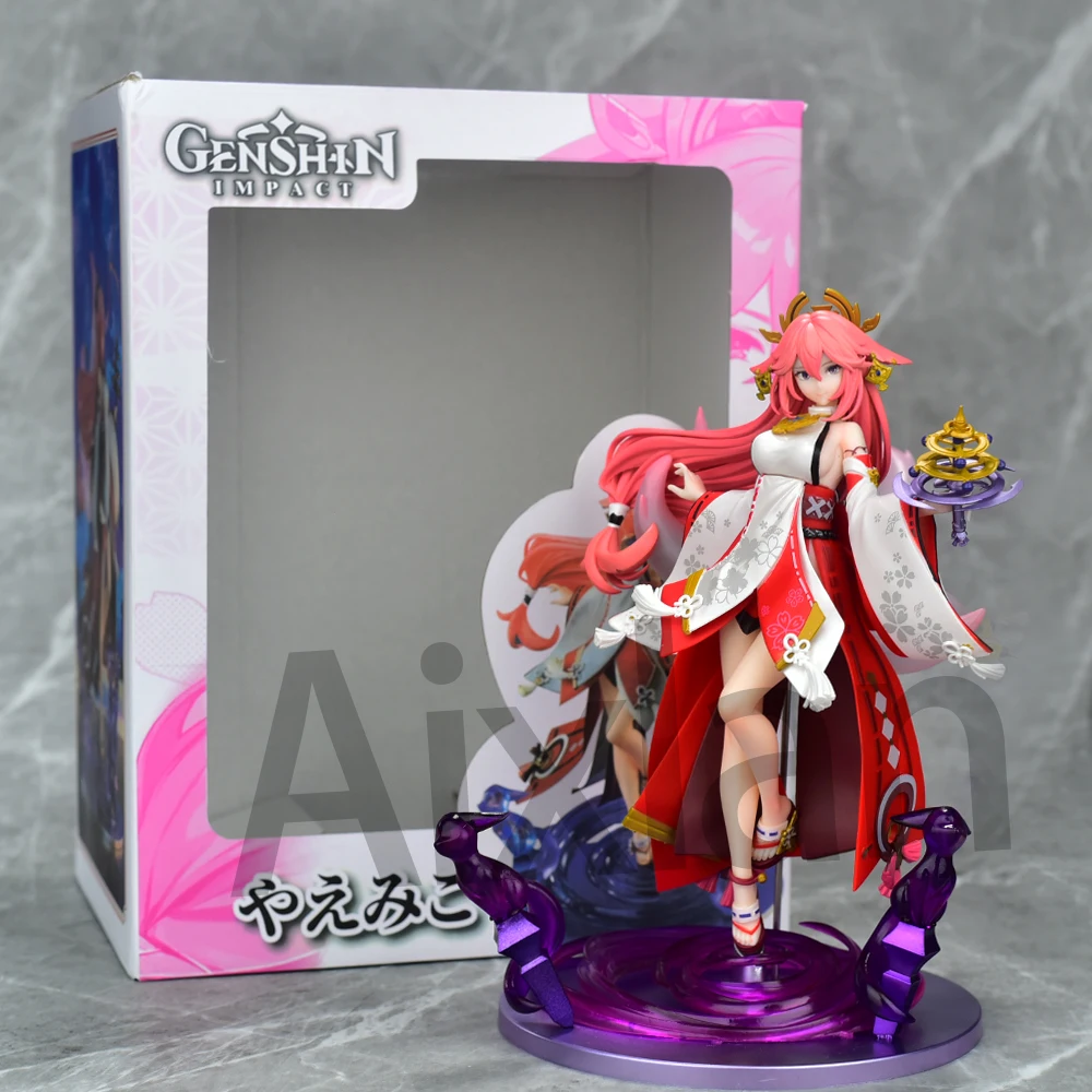 Aixlan New Series Figure Yae Miko 25cm PVC Action Figure Amine Birthday Gift Collectible Figurine