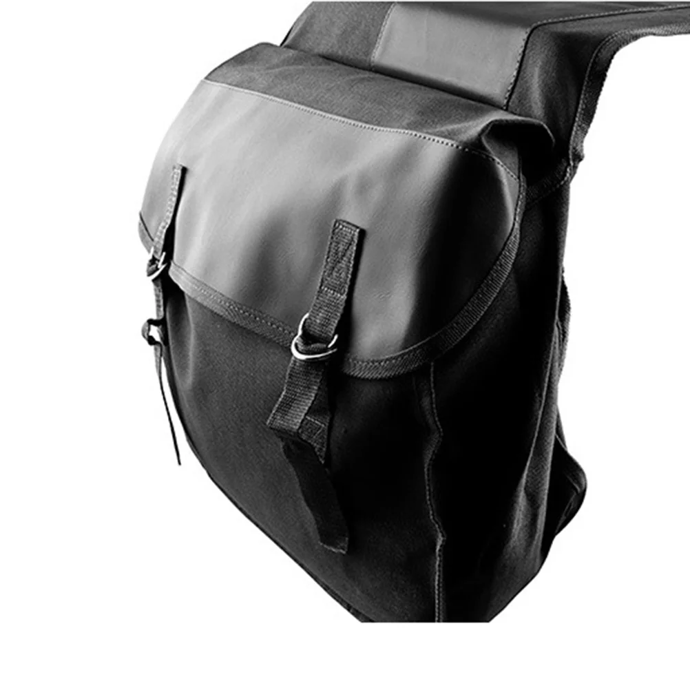 

Cycling Saddle Bag Lightweight Canvas Bike Seatpost Pouch For Outdoor Sports Hiking Riding Storage Black Large Capacity