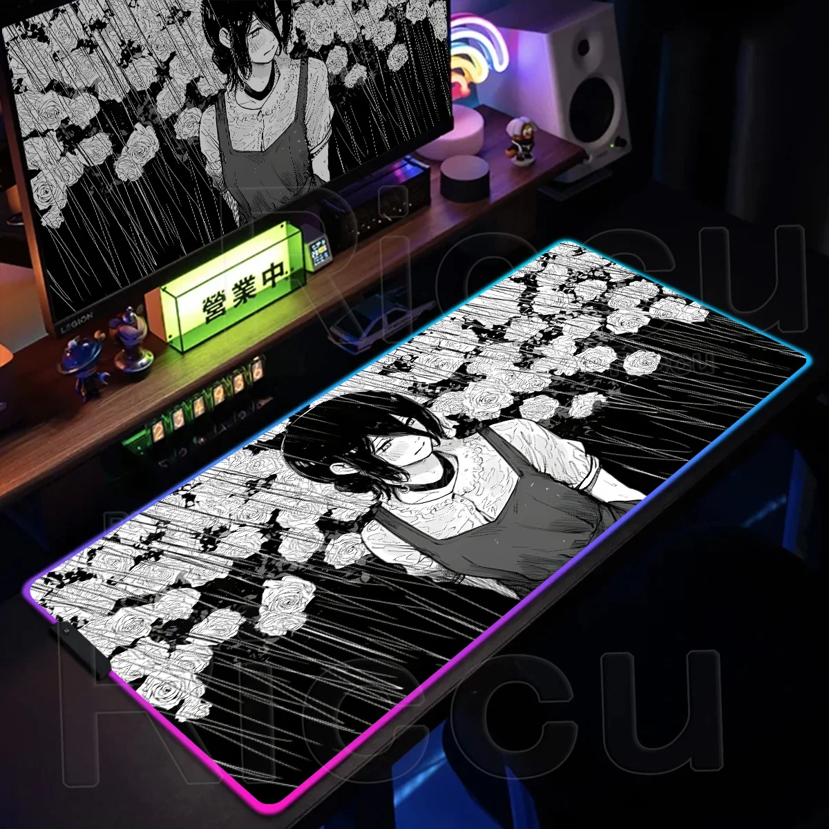 RGB Chainsaw Man Large Mouse P - Gaming Keyboard No Rgb ulasan dan harga