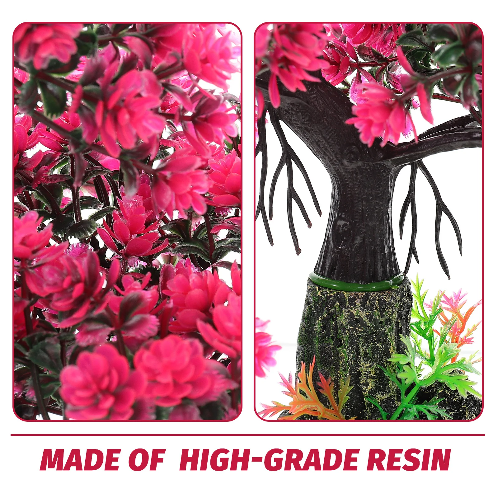 

Artificial Fish Tank Tree Decoration Premium Resin Plastic Aquarium Landscaping Ornament Simulation Tree Plant Desktop Decor