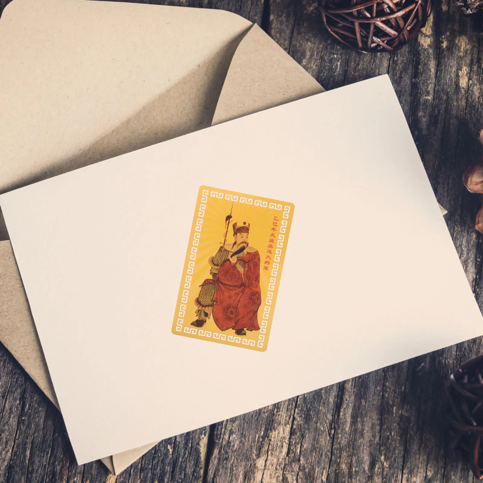 

10Pcs Tai Sui Amulet Card Intricate Design Feng Shui Protection Amulet for Home Office Car Elegant Luck Enhancing Decoration