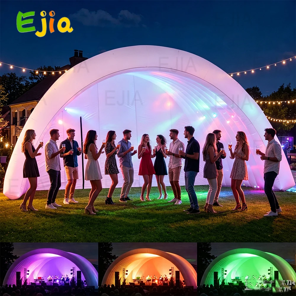 39ft Portable Inflatable Stage Tent Indoor/Outdoor Rooftop Booth Inflatable Stage Cover Marquee Concert Shelter Dome Marque Tent