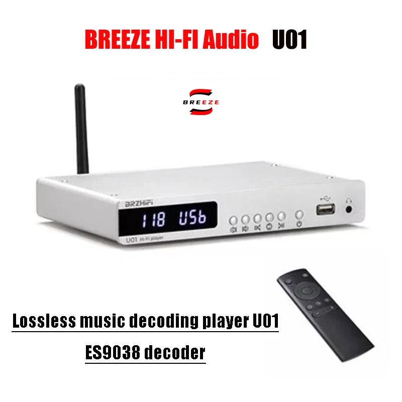 

BREEZE 2025 latest BRZHIFI U01 lossless music USB flash drive APE player ES9038 decoder digital turntable Bluetooth 5.0