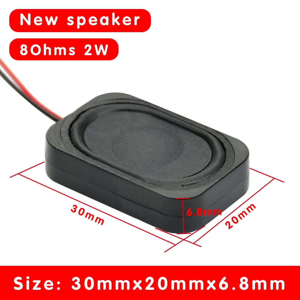2 pezzi mini altoparlanti audio portatili unità 3020 8 Ohm 2W TV LED cavità altoparlante audio altoparlante musicale home theater fai da te