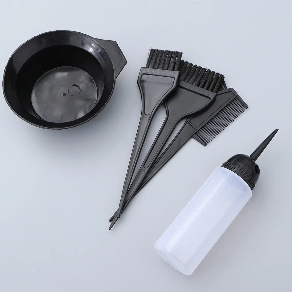 

6Pcs Hair Dye Bottles Plastic Storage Bottle Pointed Mouth for Salon Household Hair Coloring Shampoo Conditioner Application