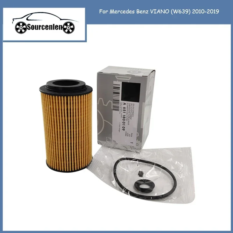 Oil Filter A6511800109 for Mercedes Benz VIANO (W639) 2010-2019 VITO MIXTO Box VITO Bus Model High Quailty Oil Filter