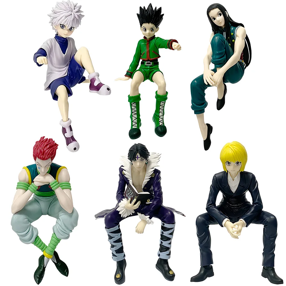 11.5-14 cm Hunter×Hunter Anime Figuur Kurapika Action Figure Chrollo Illumi Hisoka Beeldje Collectie Noodle Stopper Model Speelgoed