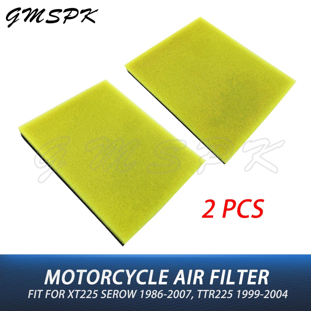 

2PCS Motorcycle Air Filter Sponge Foam Air Intake Cleaner Fit for Yamaha Serow225 XT225 Serow 1986-2007 TTR225 1999-2004
