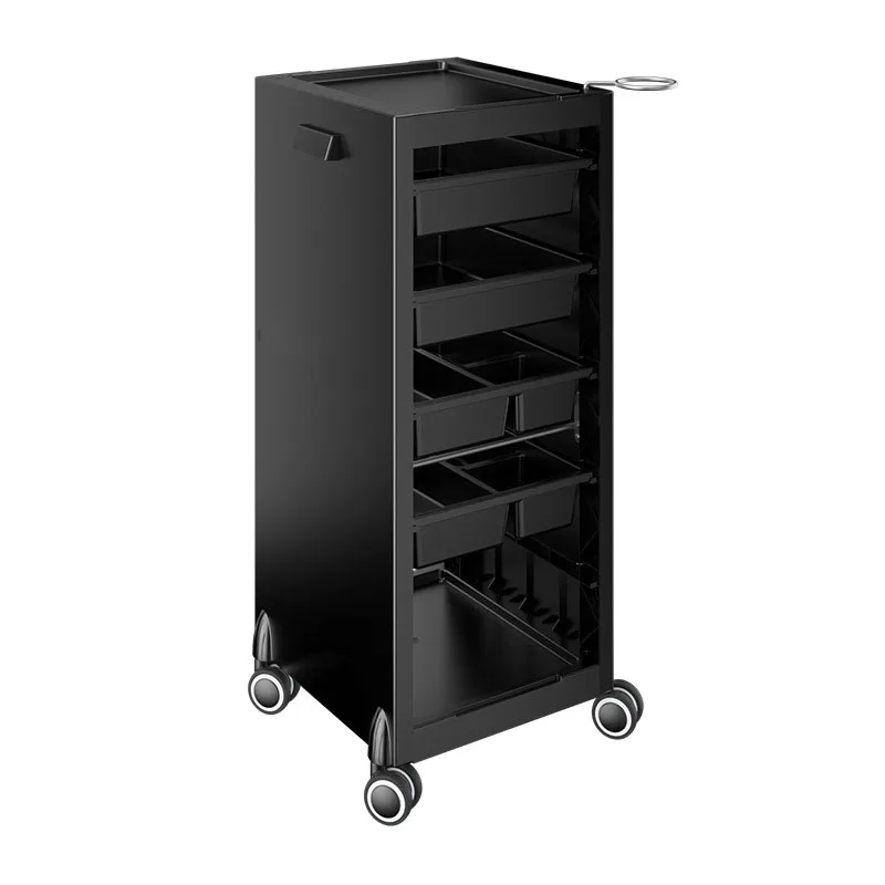 Barbershop Salon Trolley Cart Multi-layer Large Capacity Hairdressing Trolley Splint Curling Iron Storage Shelf Blower Stand