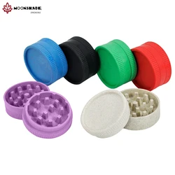 MOONSHADE Degradable Plastic Tobacco Grinder Articles 2-Layers Manual Grass Dry Herb Crusher Shredder for Smoking Accessories