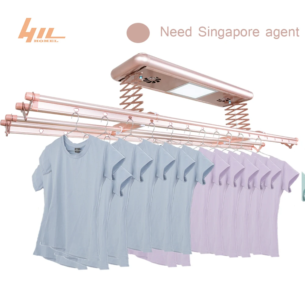 

Smart Home Custom Automatic Hot Air Ceiling Wall Mounted Laundry Dryer Rack Clothes Folding Hangers Machine Foldable Cloth Dry