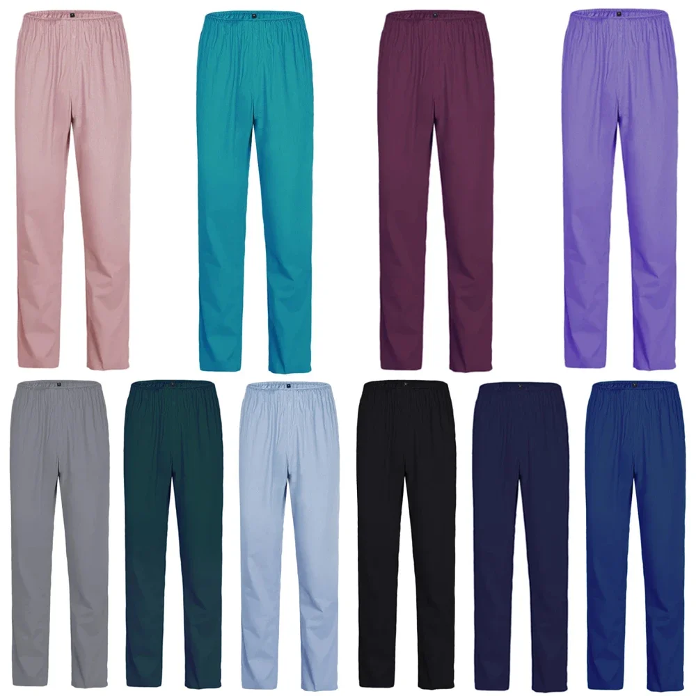 Solid Color Medical Doctor Pants Scrubs Pant Lab Surgical Pants Unisex Doctor and Nurse Uniform Work Pants Nurse Accessories