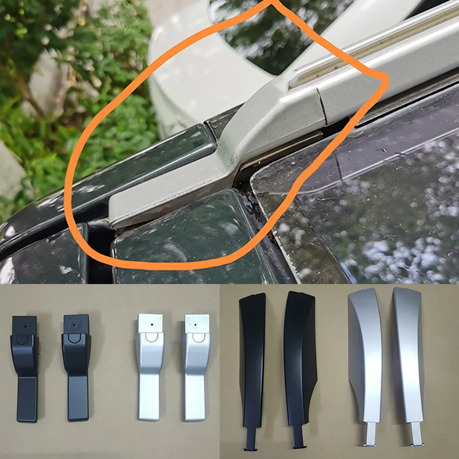 Wooeight 1Pc Car Roof Luggage Rack Guard Cover Cap Lid Roof Bar Roof Rail End Shell Block For Land Rover Discovery 3 /4 LR3 LR4