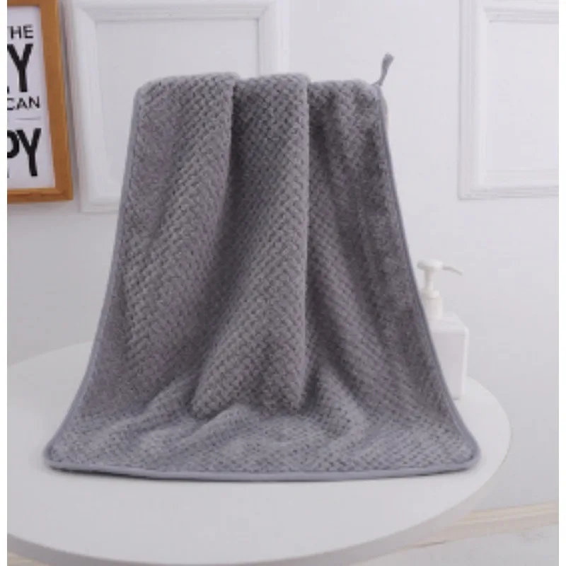 Coral Bath Towel Adult Home Absorbent Pineapple Grid Men Women Universal Large Shower Towel Soft Quick Dry 70 * 140cm