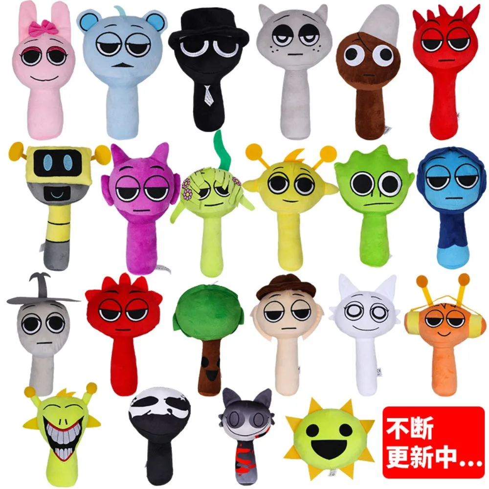 Kawaii sprunki boneca de pelúcia dos desenhos animados macio pelúcia animal brinquedo plushie travesseiro boneca crianças presente aniversário decoração para casa