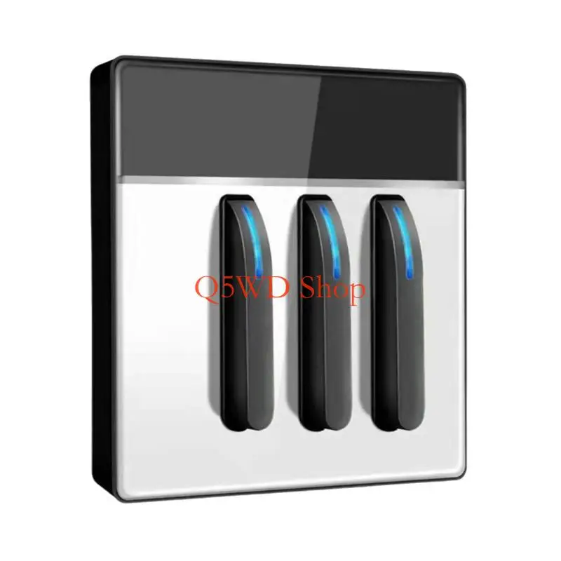 

Q5WD LED Indicators Piano Button Power Switches Modern Electrical Light Switches Tempered Glass Panel LED Switches Easy Use