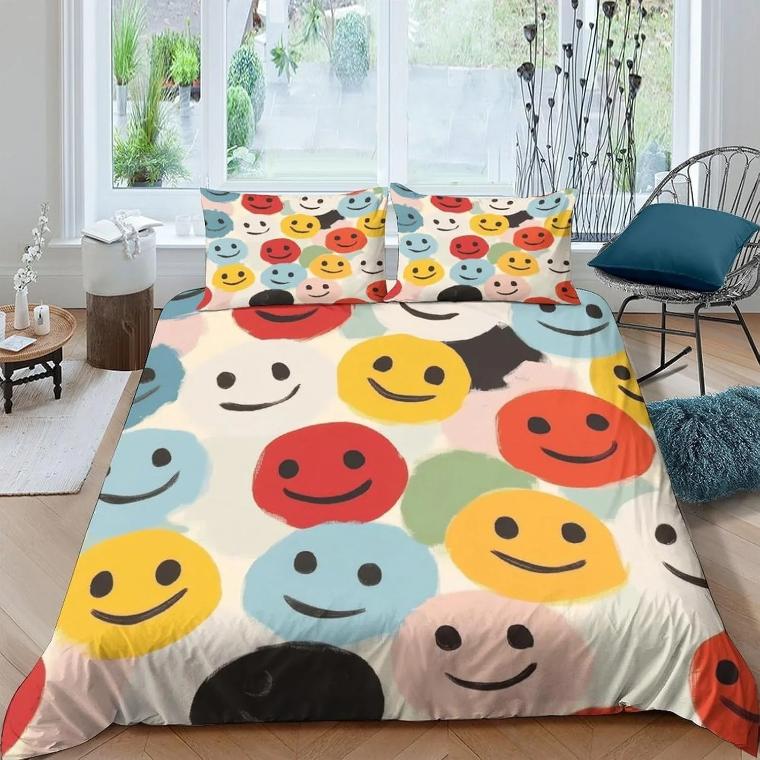 3d-print-new-anime-colorful-smile-face-duvet-cover-set-white-background-happy-face-print-bedding-soft-microfiber-bed-linens