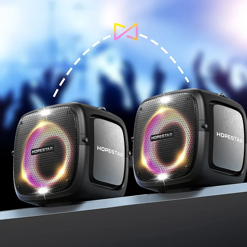 

New Party One Portable Super Bass Bt Speakers Fashion Colorful Led Smart Subwoofer Fm Speaker With Microphone