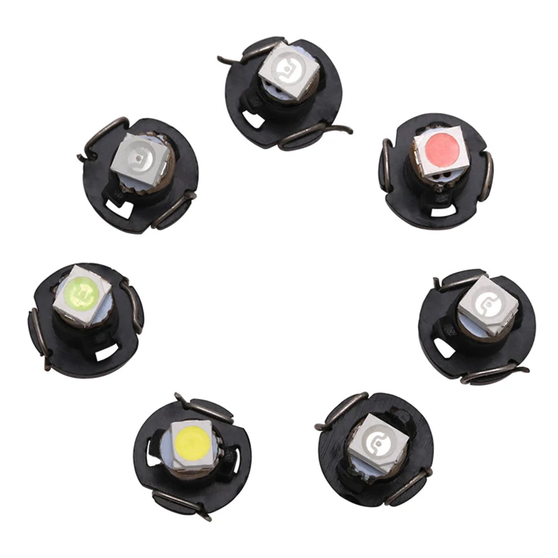 10PCS Instrument Lights LED T3 T4.2 T4.7 Meter Bulb Instrument 3528 Neo Warning Switch Dashboard Indicator Panel Lamp Car Lights