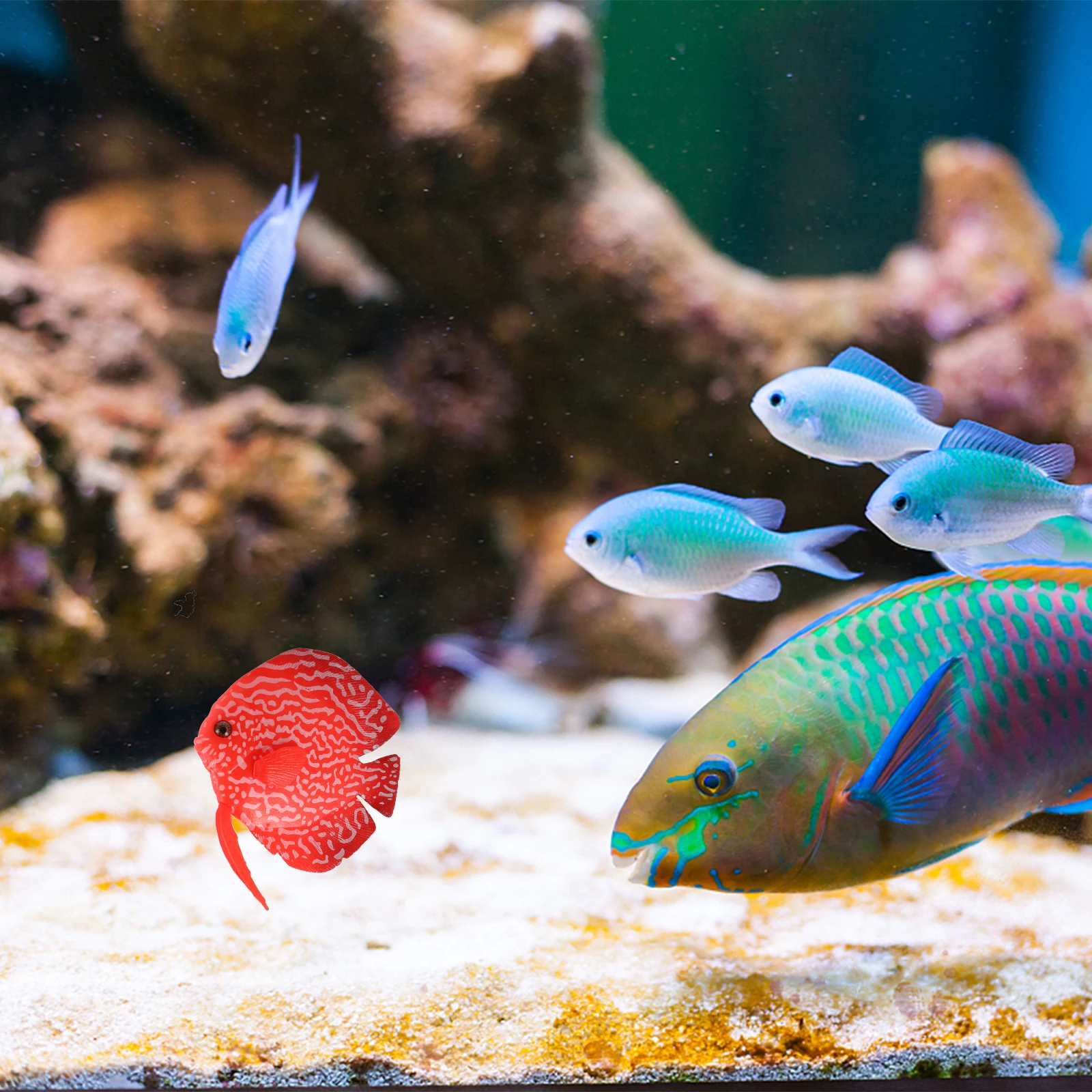 

1Pcs Silicone Aquarium Simulation Fish Floating Luminous Artificial Fish Tank Decoration Landscaping Night Light Effect