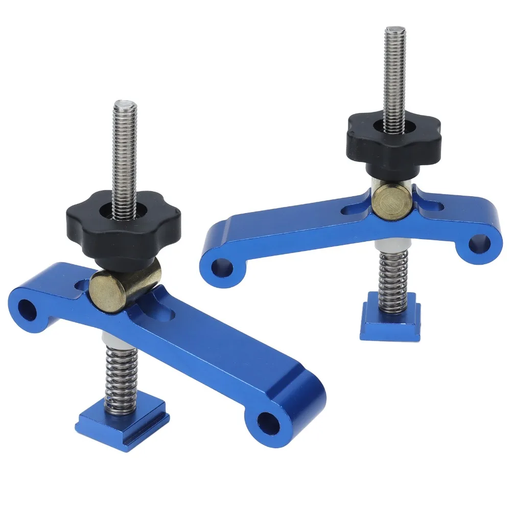Aluminum Alloy T Track Clamps M8 Toggle Clamp Spring Nut Blue CNC Router Clamps 30mm 40mm Aluminum Extrusion view 3