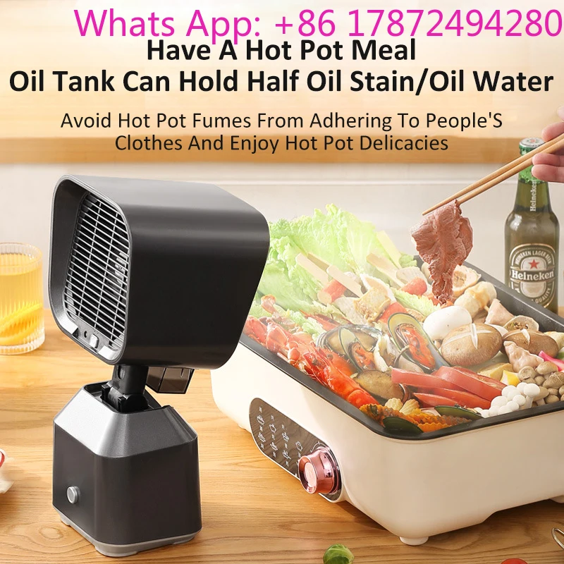 Portable Electric Range Hood for Large Household Small Desktop Model with High Suction for Home Use