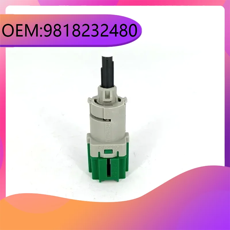 

9818232480 Brake Light Switch Sensor for Peugeot 2008 3008 508 301 Citroen C3-XR C4L C5 Compatible with Brake Pedal Stop Lamp