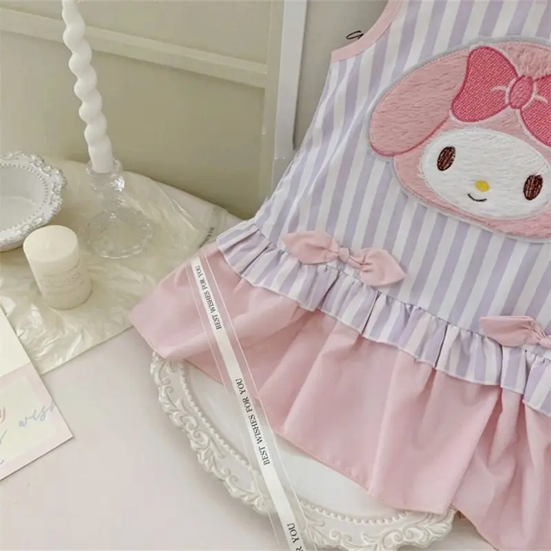 سانريو الفتيات Kawaii فستان بلدي ميلودي الأطفال الصيف نمط جديد سترة القوس فستان الأميرة تنوعا الكرتون لوليتا موضة لطيف الساخن
