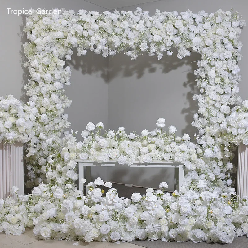 Wedding Props Artificial Fower Wedding Decor Floral Arch Arrangement Babybreath Rose Runner Flower Row Road Lead Flower Ball