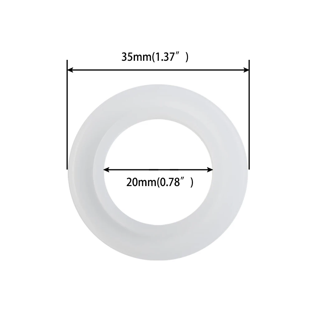 1/5pcs Silicone Rubber Flat Gaskets Outer Dia 35mm-41mm White Sink Pop Up Plug Silicon Cap O Rings Seal Washers Sealing Ring