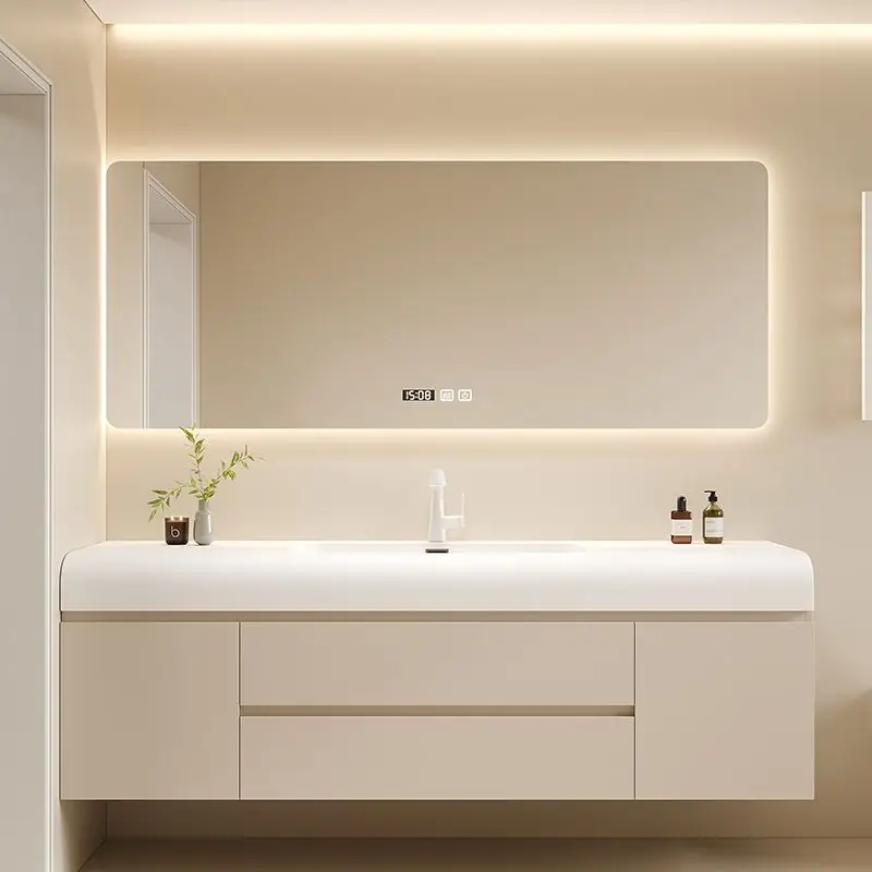 

Drawer Hanger Bathroom Cabinet European Basin Mirror Organizer Bathroom Cabinet Wall Sink Armario De Banheiro Home Furniture