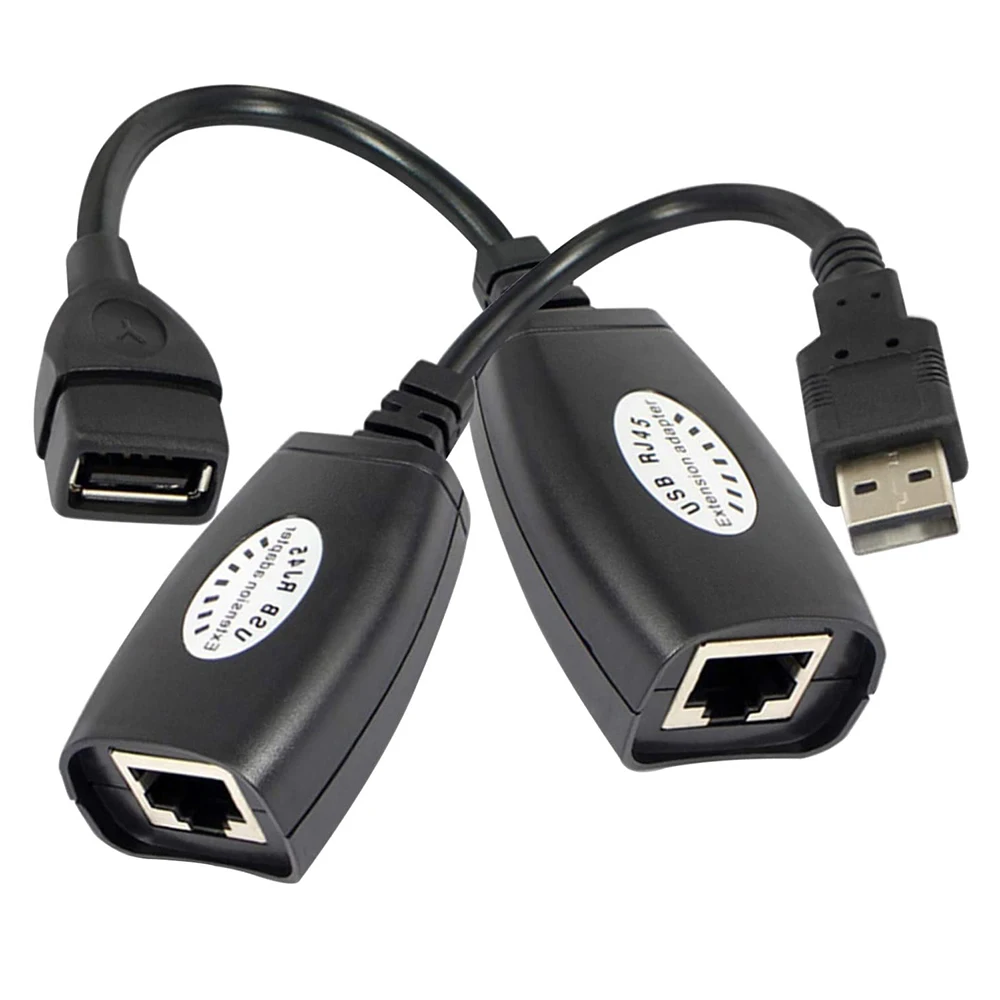 Penguat sinyal kabel USB ke Port jaringan, adaptor ekstensi kabel USB ke RJ45 RJ 45 LAN