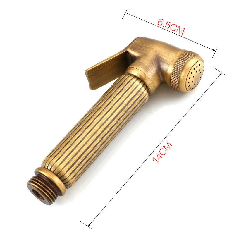 Antique Brass Bidet Sprayer Bidet Faucets Toilet Hand Spray Brass Toilet Bidet Sprayer Self Cleaning Shower for Bathroom