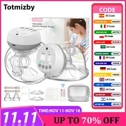 1200mAh Wearable Breast Pump Portable Hands Free Breastpump 12 Levels 3 Modes Electric Remote Control Painless Breastfeeding