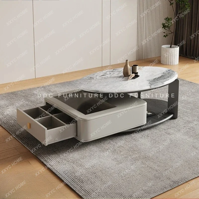 light luxury microcrystalline stone coffee table combination simple modern coffee table