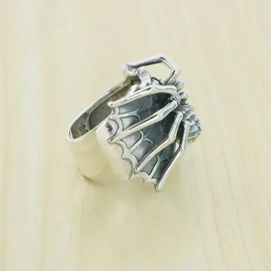 S925 sterling silver ring hip-hop rock punk spider niche design  Domineering and personalized retro jewelry  Gifts for Lovers