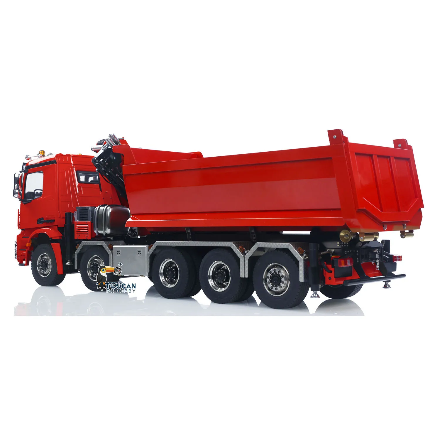 1/14 10x10 Hydraulic RC Crane Tipper Truck Finished Full Dump Car Light Sound 3-speed Gearbox XELite Raido Machine Toy for Boys