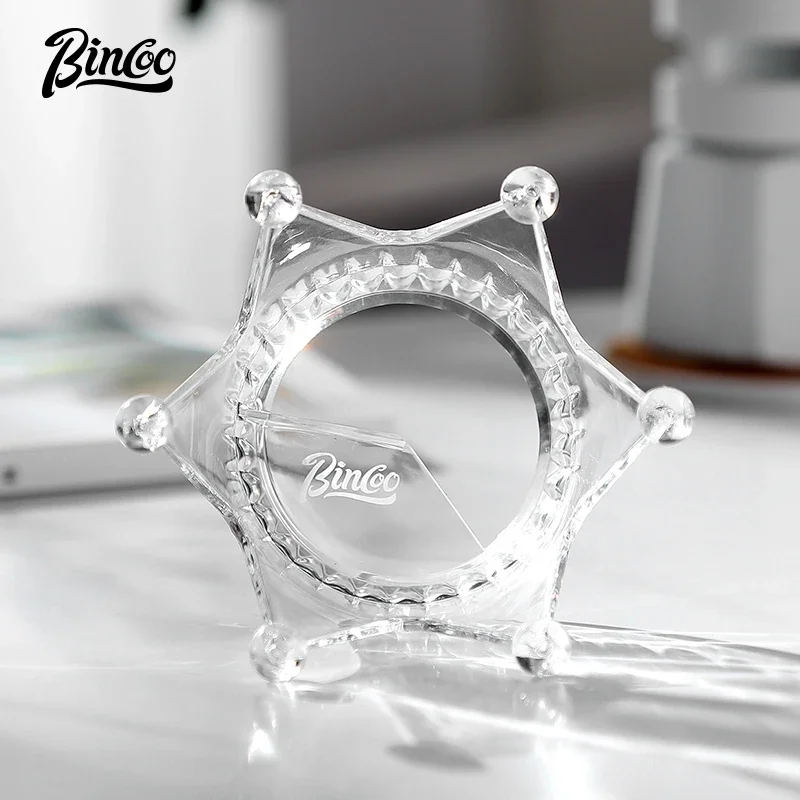 BINCOO موكا وعاء موزع الدورية مسحوق الجرعات الدائري تاج مكافحة انسكاب مسحوق القهوة الموزع مستوي أدوات باريستا اسبريسو