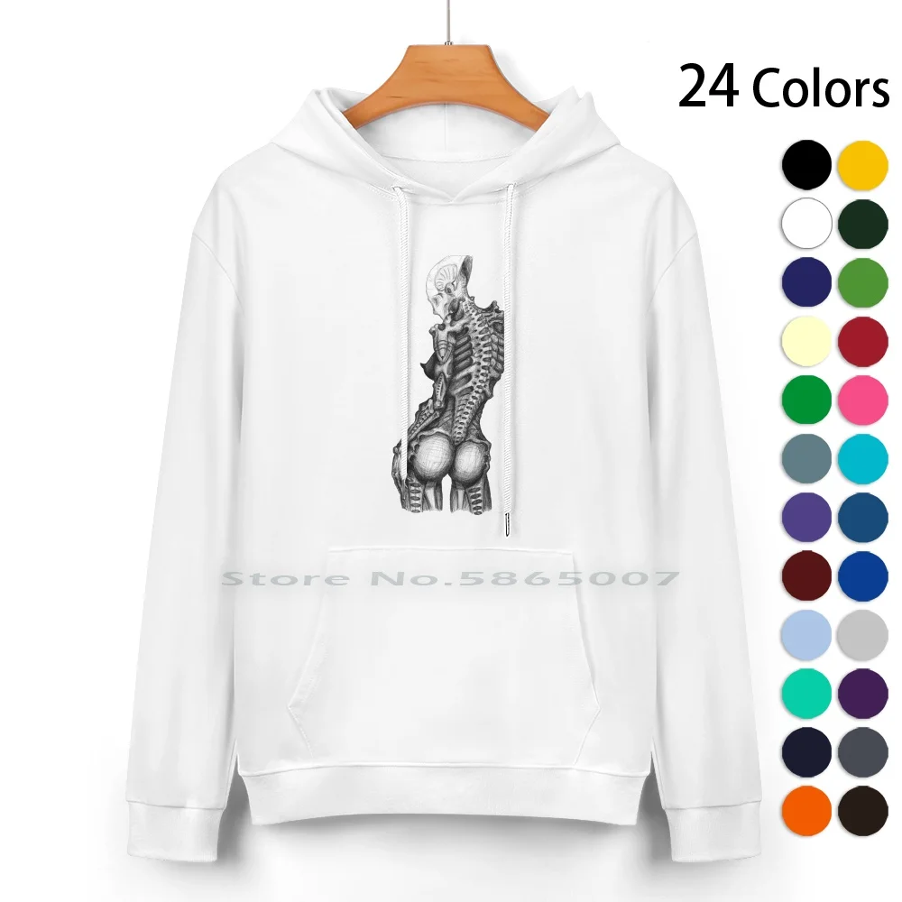 Biomechanoid Beauty Pure Cotton Hoodie Sweater 24 Colors Giger Biomechanoid Biomechanical Sci Fi Surreal Girls Womens Lady Sexy