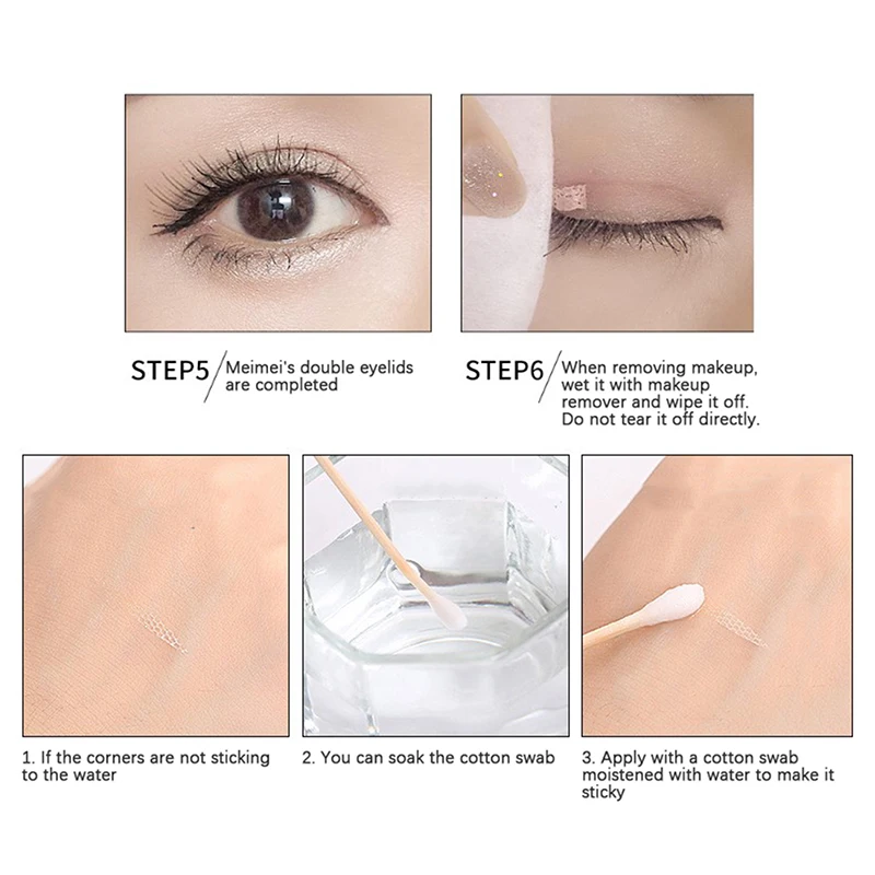360 stücke Make-Up Klar Grau Beige Augenlid Streifen Große Augen Unsichtbare Doppel Falten Augenlid Schatten Band Aufkleber Schönheit Werkzeug – Detail 8