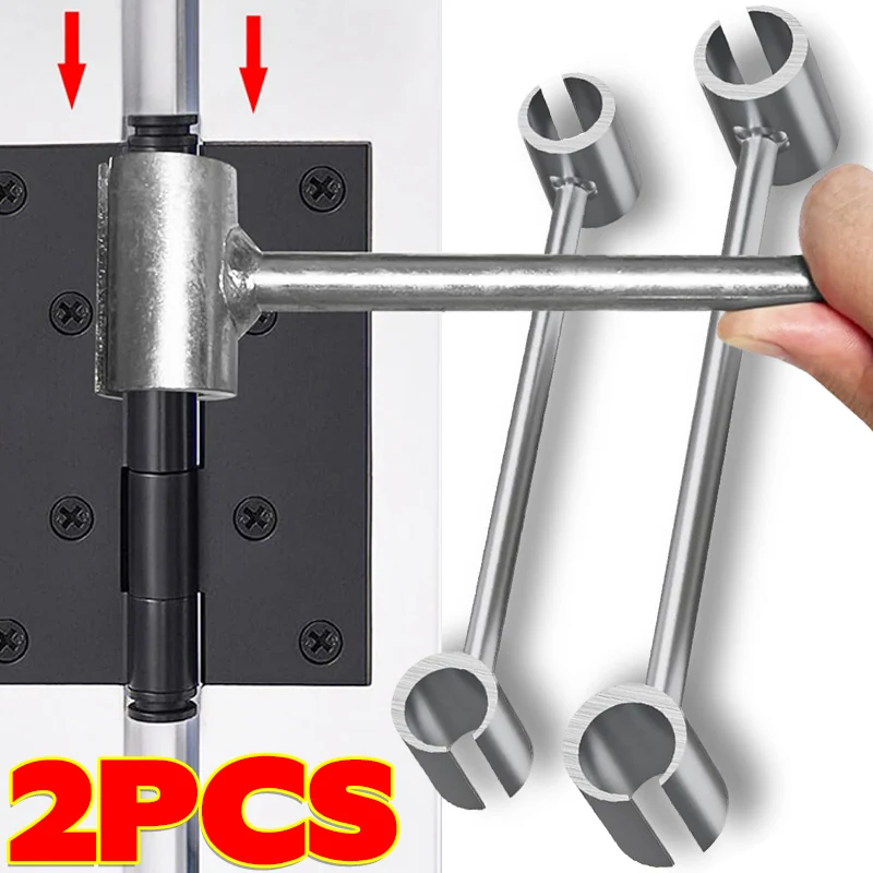 

Hinges Gap Adjusting Wrench Double-Headed Door Hinge Repair Spanner for Round Bolt Labor-Saving Door Hinges Gaps Repair Tools