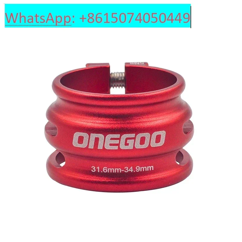 ONEGOO Mountain Bike Road-Bike Double Pipe Clamp 31.8 34.9 Seat Pole Clamp, SeatPipeClamp Carbon Fiber Anti-Loose